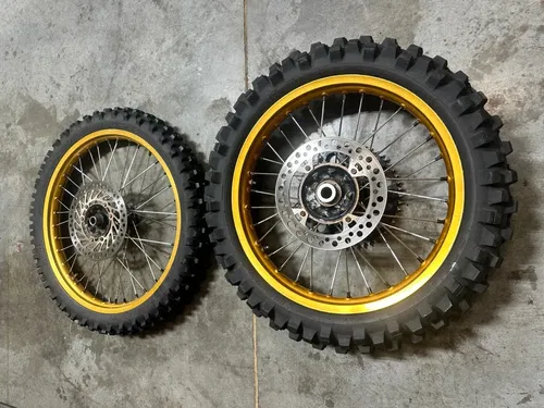 2007 Honda CRF450R Gold Takasago Wheel Set Front 21"  & Rear 19" w/Shinko Rear