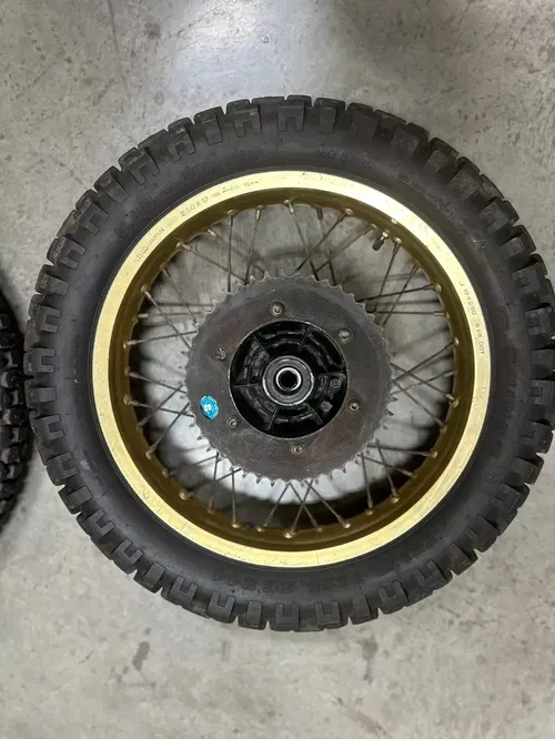 1986 Honda XL600L Gold Wheel Set 17" Rear 21" Front Nice Complete Assembly