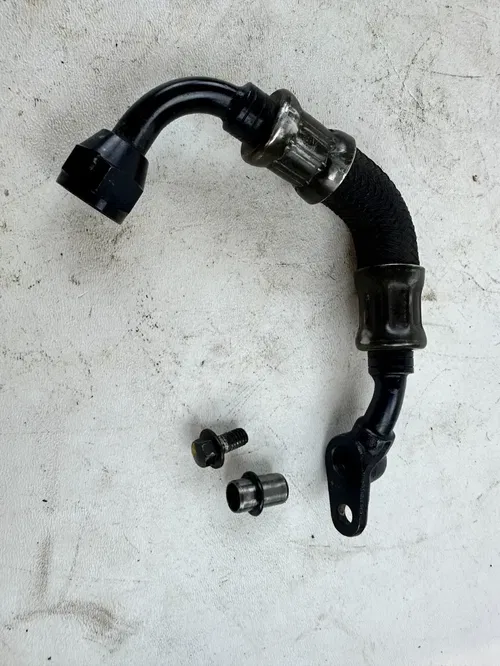 2001 Honda XR400R Oil Cooler Upper Line Pipe Hose W/hardware OEM Stock NICE