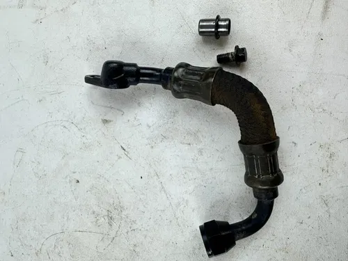 2001 Honda XR400R Oil Cooler Upper Line Pipe Hose W/hardware OEM Stock NICE
