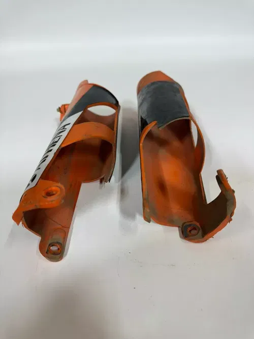 2008 KTM 300 XCW Fork Guard Protectors Set Orange XC W
