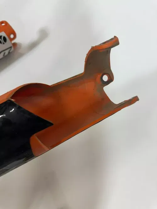 2008 KTM 300 XCW Fork Guard Protectors Set Orange XC W