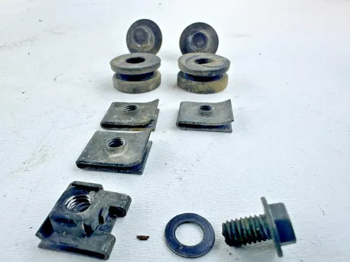 05-24 Suzuki DRZ400SM Non Fill Side Radiator Rubber Bushings Bolts Clips Hardwar