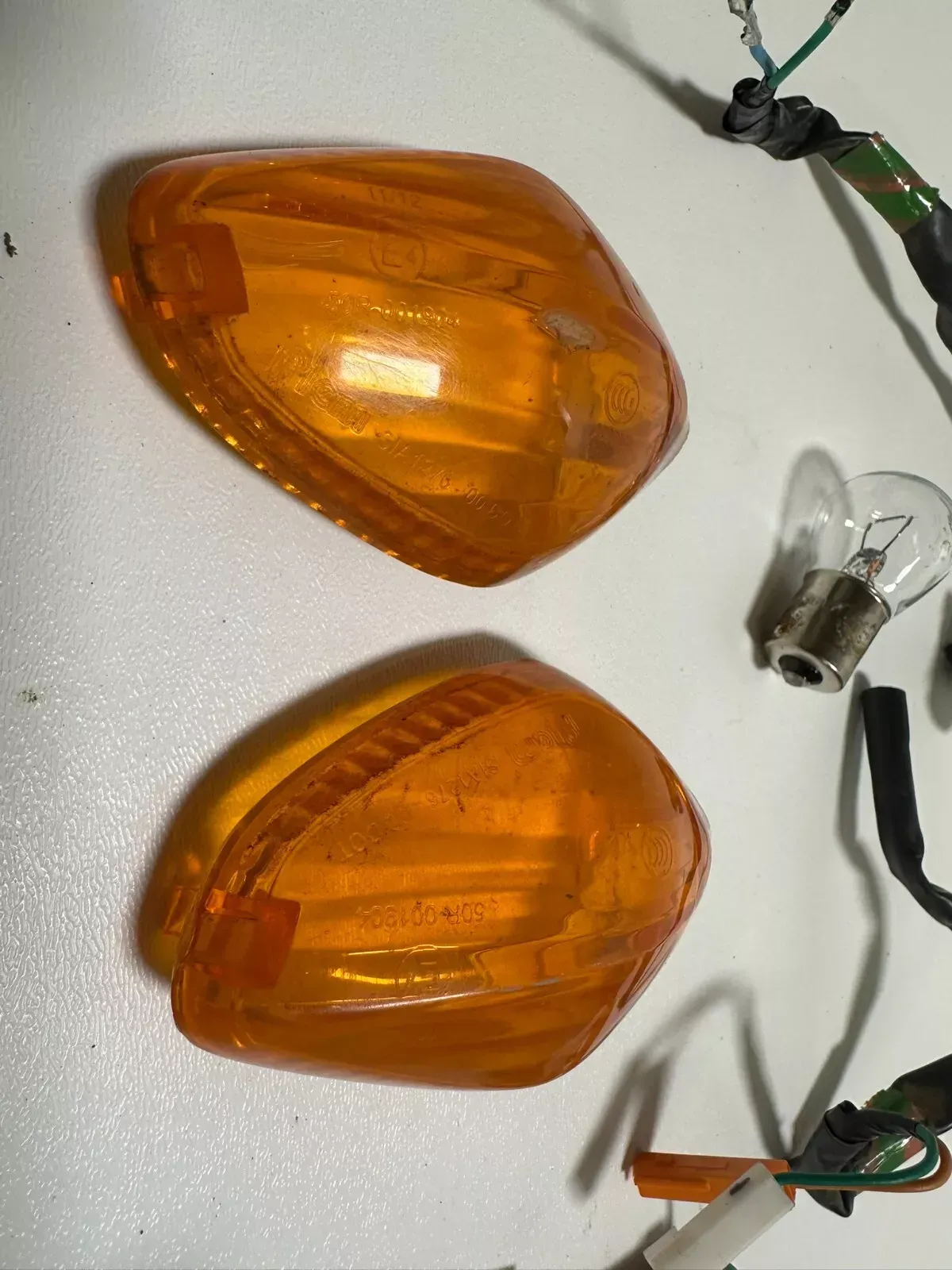 Honda CRF 250 L 2017 Rear Blinker Lens Covers Amber with bulb, plug, harness OEM
