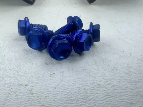 2022 Suzuki DRZ400SM Fork Guards Protector Set Pair Stock plastics w/blue Bolts