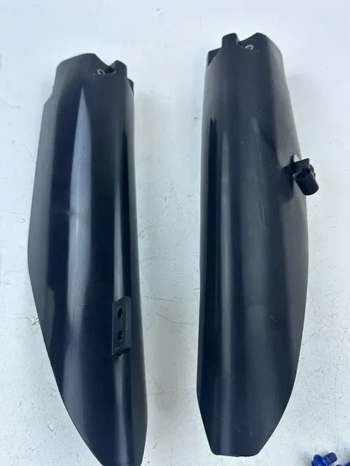 2022 Suzuki DRZ400SM Fork Guards Protector Set Pair Stock plastics w/blue Bolts