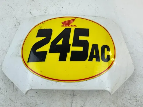 2001 Honda XR400R Front Upper Number Plate Plastic Panel White OEM Stock