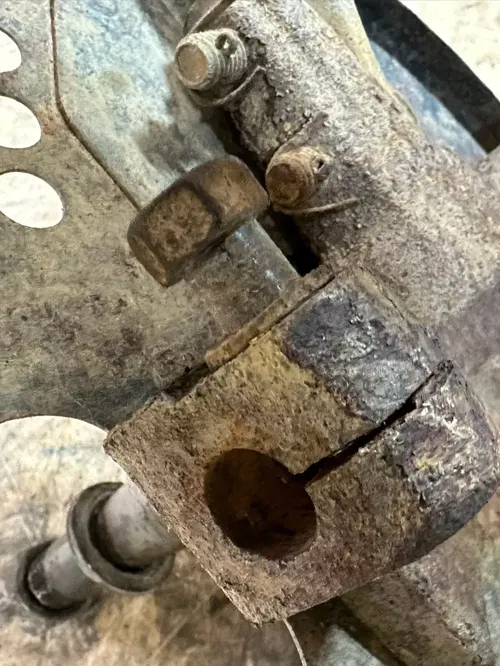 1987 Quadzilla Suzuki LT500R Front Right Spindle & Guard