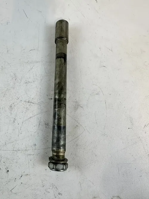 2013 DRZ400SM Front Wheel Axle Bolt W/ Washer and Nut Low Mile 05-24