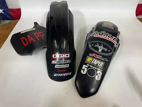 2002 Yamaha YZ250 Black Front & Rear Fender & Number Plate