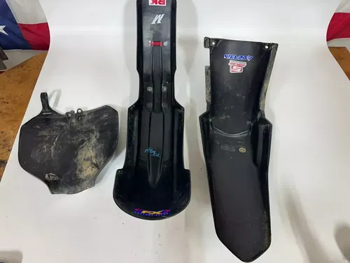 2002 Yamaha YZ250 Black Front & Rear Fender & Number Plate