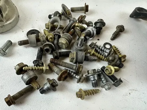 KTM 450SXF 2008 Battery Box Misc Parts bolts Radiator Brace Perch Bolts Nuts Etc