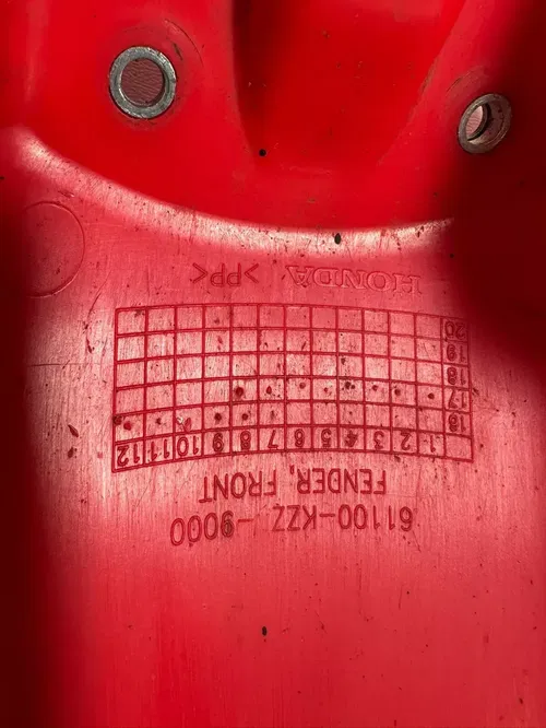 Honda CRF 250L 2017 Front Red Fender OEM Stock