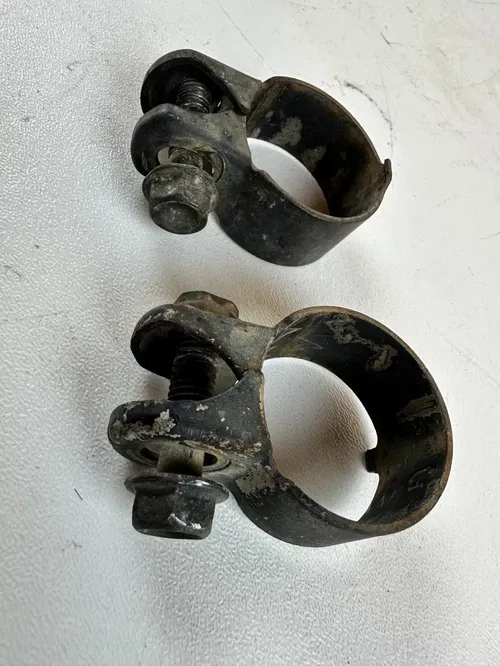 1988 Honda XR600R Header to Exhaust Clamp Pipe Band Connection Joints OEM Stock