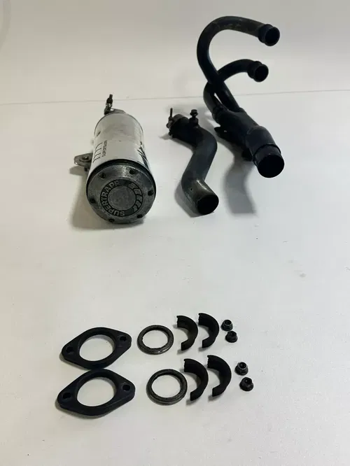 1984 Honda XR250R  Full Chrome polished Supertrapp Exhaust Muffler Header & Bolt