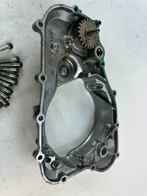 2008 Honda CRF 250R Stock  Inner Clutch Cover w/ water pump & Bolts OEM