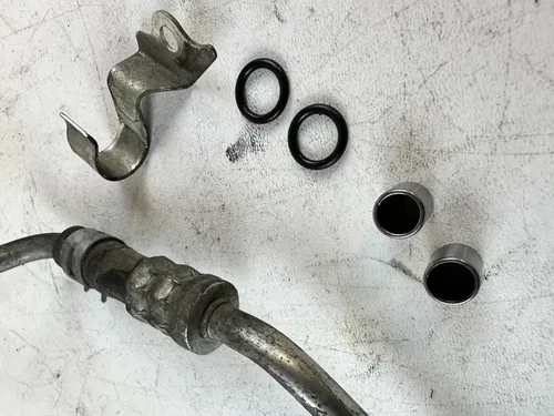 2013 DRZ400SM Frame to engine oil cool line w/pins washers support Stock lo mile