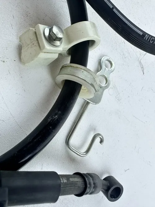 05-24 Suzuki DRZ400SM Stock Front Brake Line Hose with Clamp & Cable Guides Stay