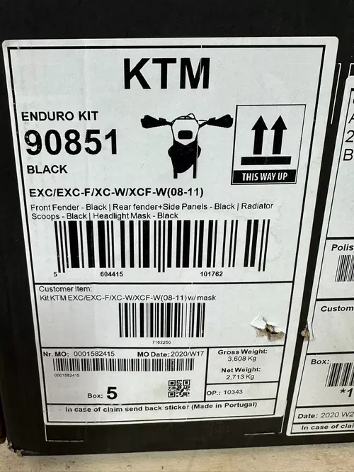 KTM Enduro Kit 90851 By Polisport Black 08-11 XCW EXC W XCF-W