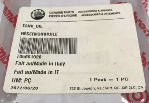 CanAm OEM Hydraulic Brake Oil Reservoir Tank 12-17 Outlander Renegade Maverick