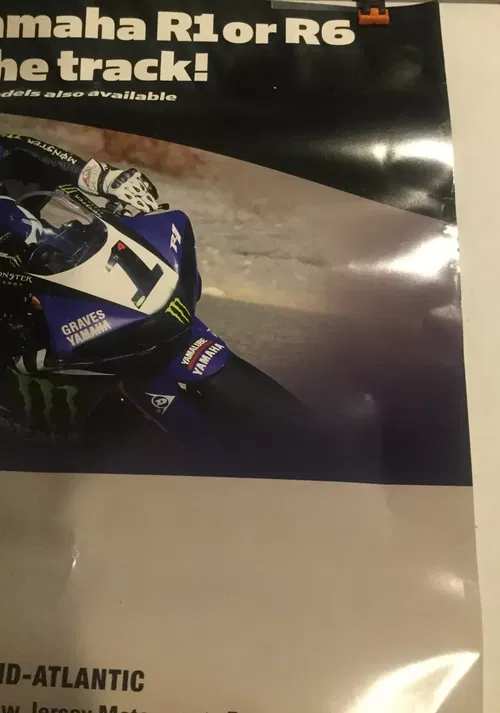 MONSTER#1 YAMAHA R1 R6 NESBA SUPERSPORT MOTORCYCLE 3X2 WALL POSTER BANNER SIGN