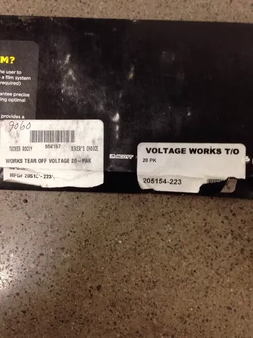 SCOTT WORKS 100 VOLTAGE GOGGLE TEAR OFFS OFF TEAROFFS TEAROFF TEAR-OFFS TEAR-OFF