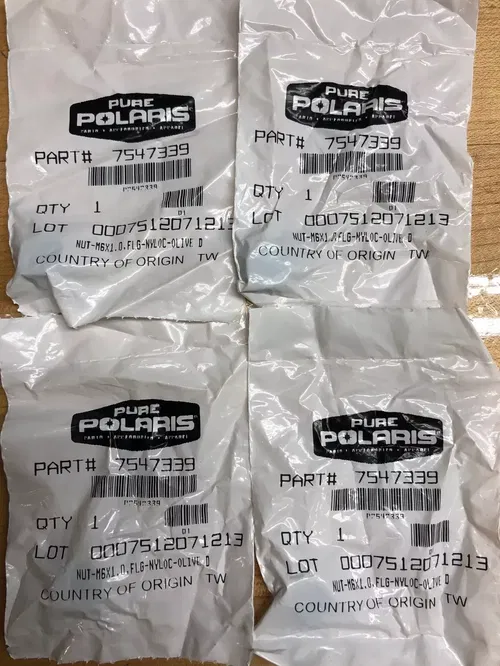 Polaris 7547339 Flange 4 Nylock Nut 2006-19 Outlaw Scrambler RZR Ranger 1000 900