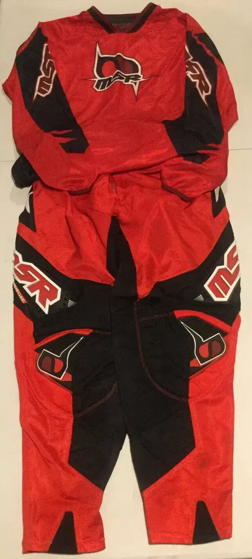 CHAD WIENEN LG LARGE JERSEY & PANTS SIZE 34 MSR RACING RED TEAM SUZUKI QUADZILLA