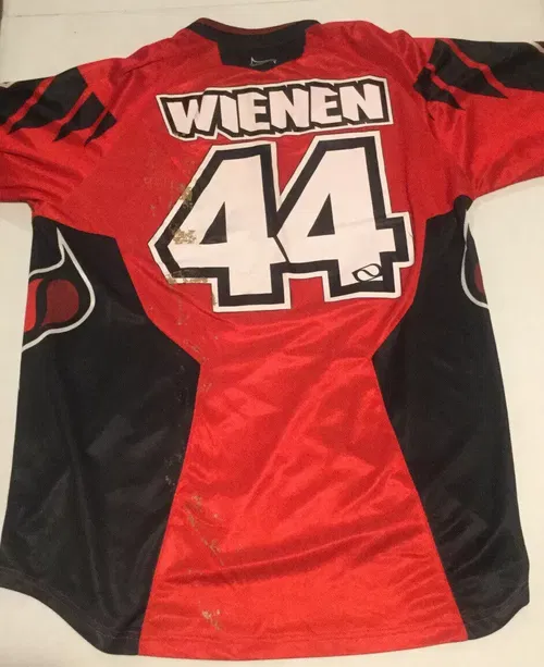 CHAD WIENEN LG LARGE JERSEY & PANTS SIZE 34 MSR RACING RED TEAM SUZUKI QUADZILLA