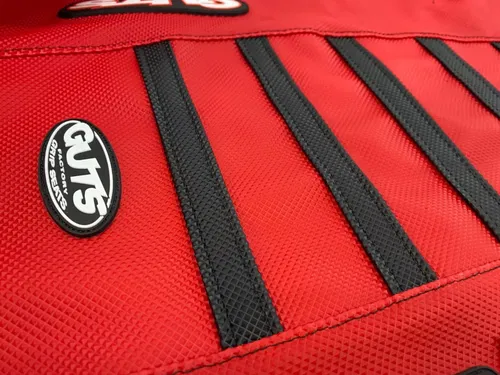 NEW GUTS RACING GRIPPER SEAT COVER RED W RIBS YAMAHA YFZ450R YFZ 450R 450X 09+