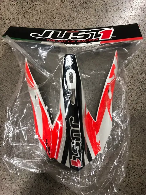 JUST1 J32 PRO REPLACEMENT HELMET PEAK VISOR RAVE BLACK ORANGE MX DIRT BIKE