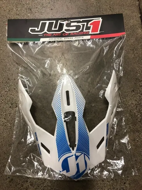 JUST1 J34 REPLACEMENT HELMET PEAK VISOR SHAPE NEON BLUE DIRT BIKE MOTORCYCLE