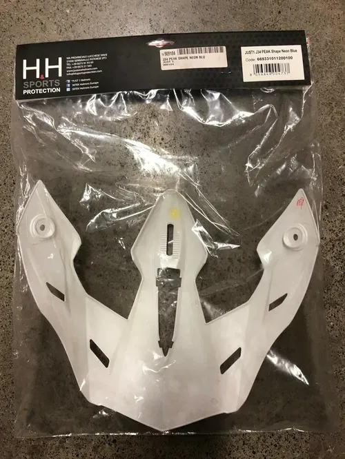 JUST1 J34 REPLACEMENT HELMET PEAK VISOR SHAPE NEON BLUE DIRT BIKE MOTORCYCLE