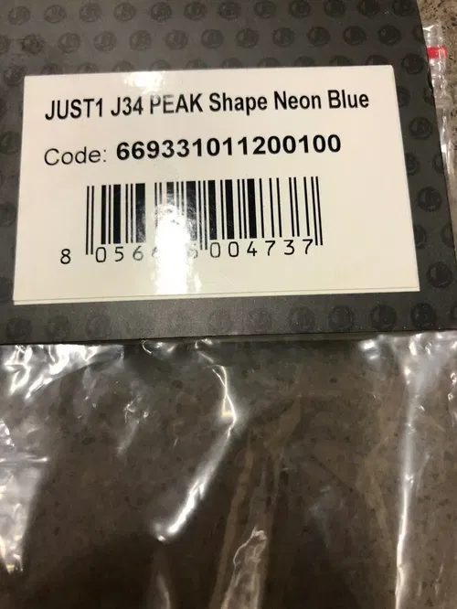 JUST1 J34 REPLACEMENT HELMET PEAK VISOR SHAPE NEON BLUE DIRT BIKE MOTORCYCLE