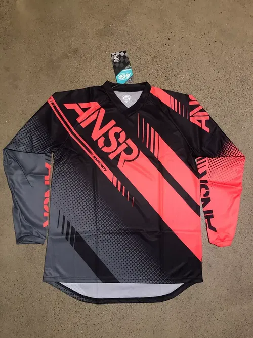 ANSR ANSWER A16 ALPHA JERSEY NAVY BLUE ORANGE ADULT MENS L LARGE XL EXTRA LARGE