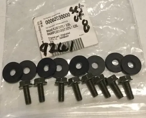 NEW! KTM OEM SET OF 8 BRAKE FLUID DOT5.1 0,25L, & 8 SCREWS 450 SX XCW EXC SMR