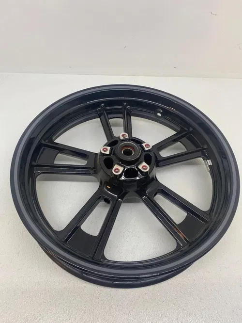15-25 Kawasaki Vulcan S 650 EN650 Front Wheel Rim 18x3.5 18" BLACK GREY STRIPE