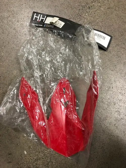 JUST1 J32 REPLACEMENT HELMET PEAK VISOR RAPTOR RED SMALL MX DIRT BIKE
