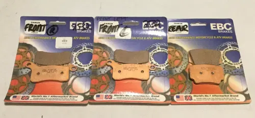 NEW! EBC FRONT RIGHT/LEFT SET & REAR BRAKE PADS FITS KTM *THIS IS A SET OF 3*