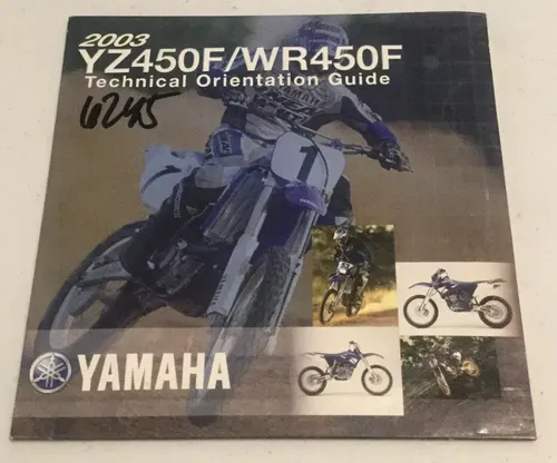 2003 YAMAHA YZ450F YZ 450F WR450F WR 450F TECHNICAL ORIENTATION GUIDE MANUAL CD