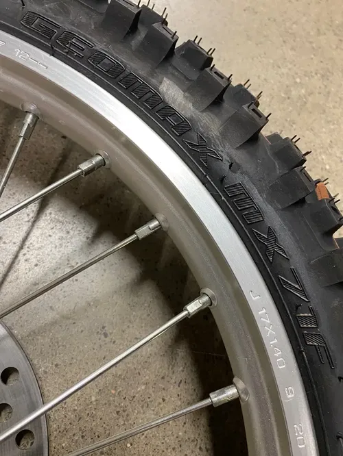 DID HONDA CRF150R FRONT WHEEL RIM 17" 2007-2024 CRF 150R DUNLOP TIRE 70/100-17