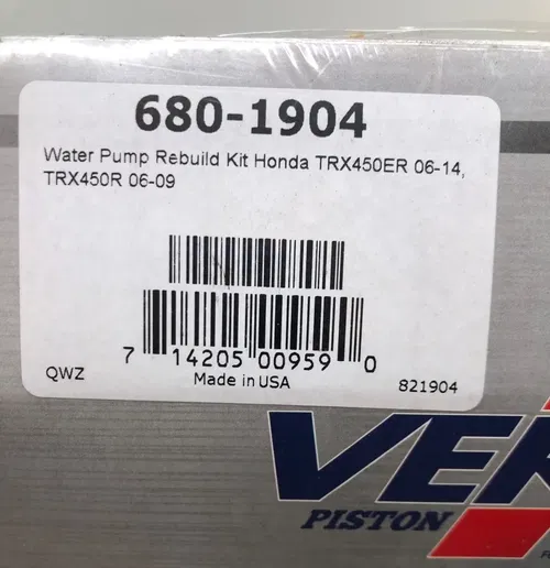 New Vertex Water Pump Rebuild Kit 821904 Honda TRX450R TRX450ER 2006-2014 06-14
