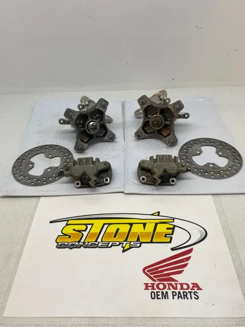 HONDA TRX450R TRX 450R FRONT END WHEEL HUBS SPINDLES CALIPERS UPDATE 250R E