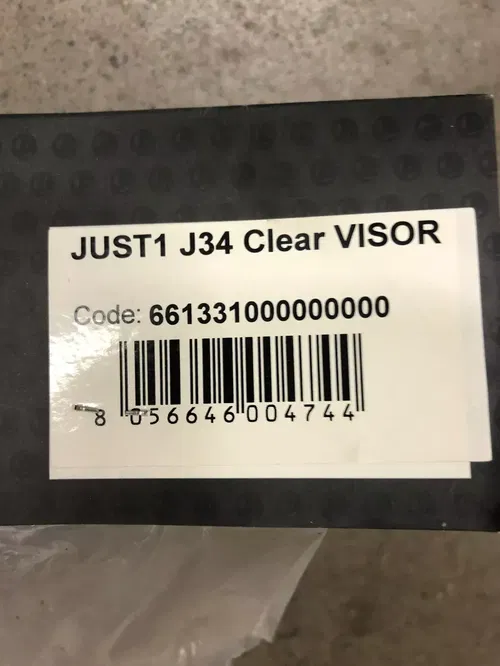 JUST1 J34 HELMET CLEAR VISOR FACE SHIELD JUST 1 OS ONE SIZE 661331000000000
