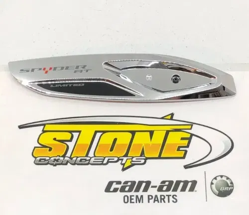 New OEM 2014-2017 Can-Am Spyder RT SE6 Limited Left Trim Trunk Chrome 708301259