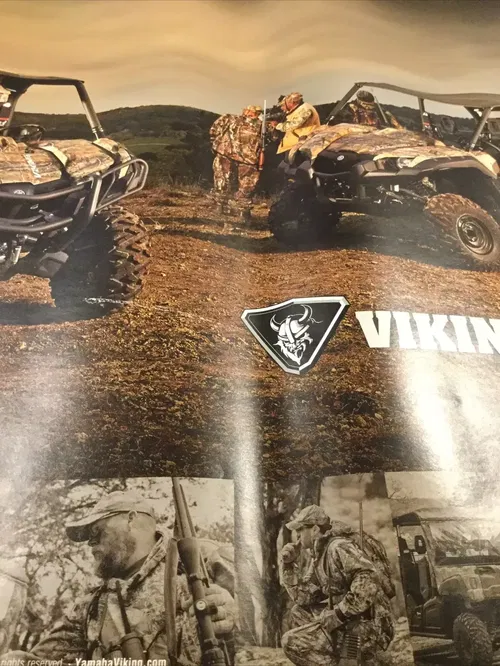 YAMAHA VIKING VI UTV SS SIDE-BY-SIDE WALL POSTER BANNER DEALER GARAGE SIGN 3X2