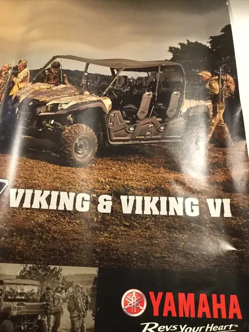 YAMAHA VIKING VI UTV SS SIDE-BY-SIDE WALL POSTER BANNER DEALER GARAGE SIGN 3X2