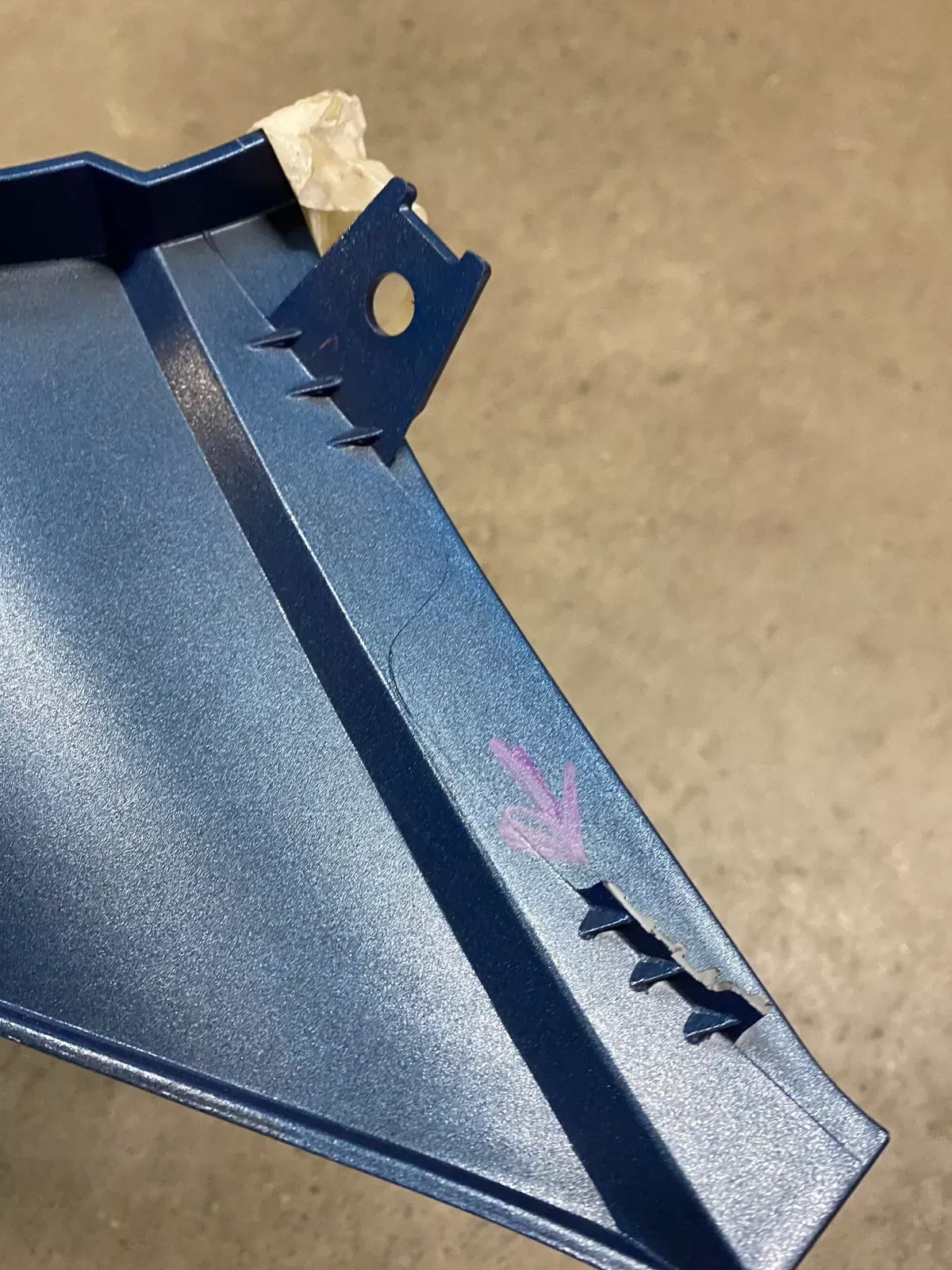 18 19 RT LTD SE6  CAN-AM SPYDER TRUNK REAR COVER PANEL FAIRING OXFORD BLUE