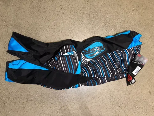 MSR M13 AXXIS PANTS RACING BLACK CYAN BLUE ADULT MENS SIZE 30