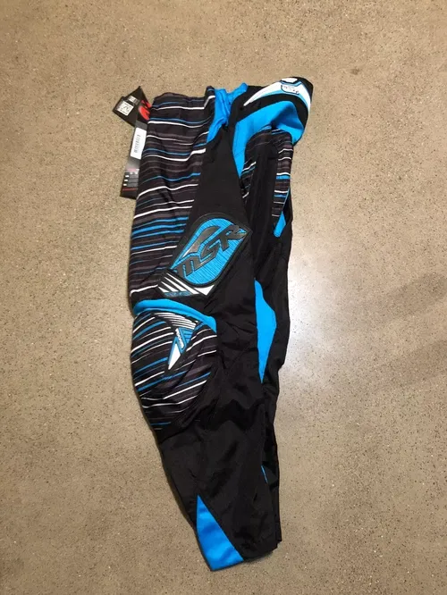 MSR M13 AXXIS PANTS RACING BLACK CYAN BLUE ADULT MENS SIZE 30